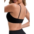thumbnail image 3 of INSPIRE CHIC Mother's Day Women's Sports Bras Square Neck Wirefree Padded Push-Up Athletic Spaghetti Straps Seamless Bra S Black, 3 of 4