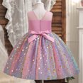 thumbnail image 6 of LUOGENLI Princess Dresses for Girls 4T Child Girls Tulle Pageant Dress Party Bow Knot Sleeveless Gown Dresses Girls' Dresses Size 10-12 for Graduation Black Girls Dresses Size 14-16 Fancy 4-5 Years, 6 of 9