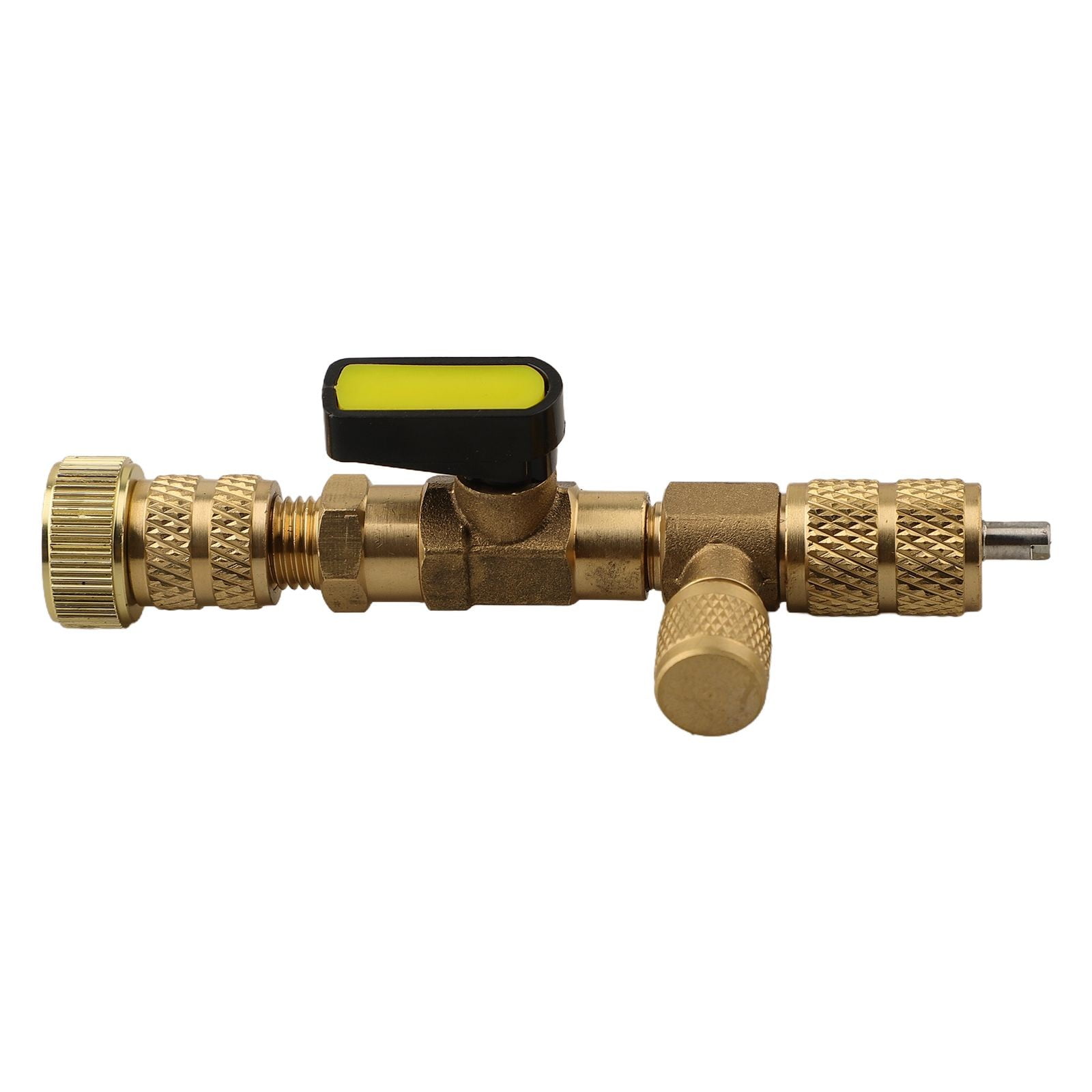 Clupup 1 Set R410A R22 Valve Core Remover Installer Tool With Dual Size 1/4 & 5/16 Port For R404A R407C R134A R12 R32 HVAC Systems