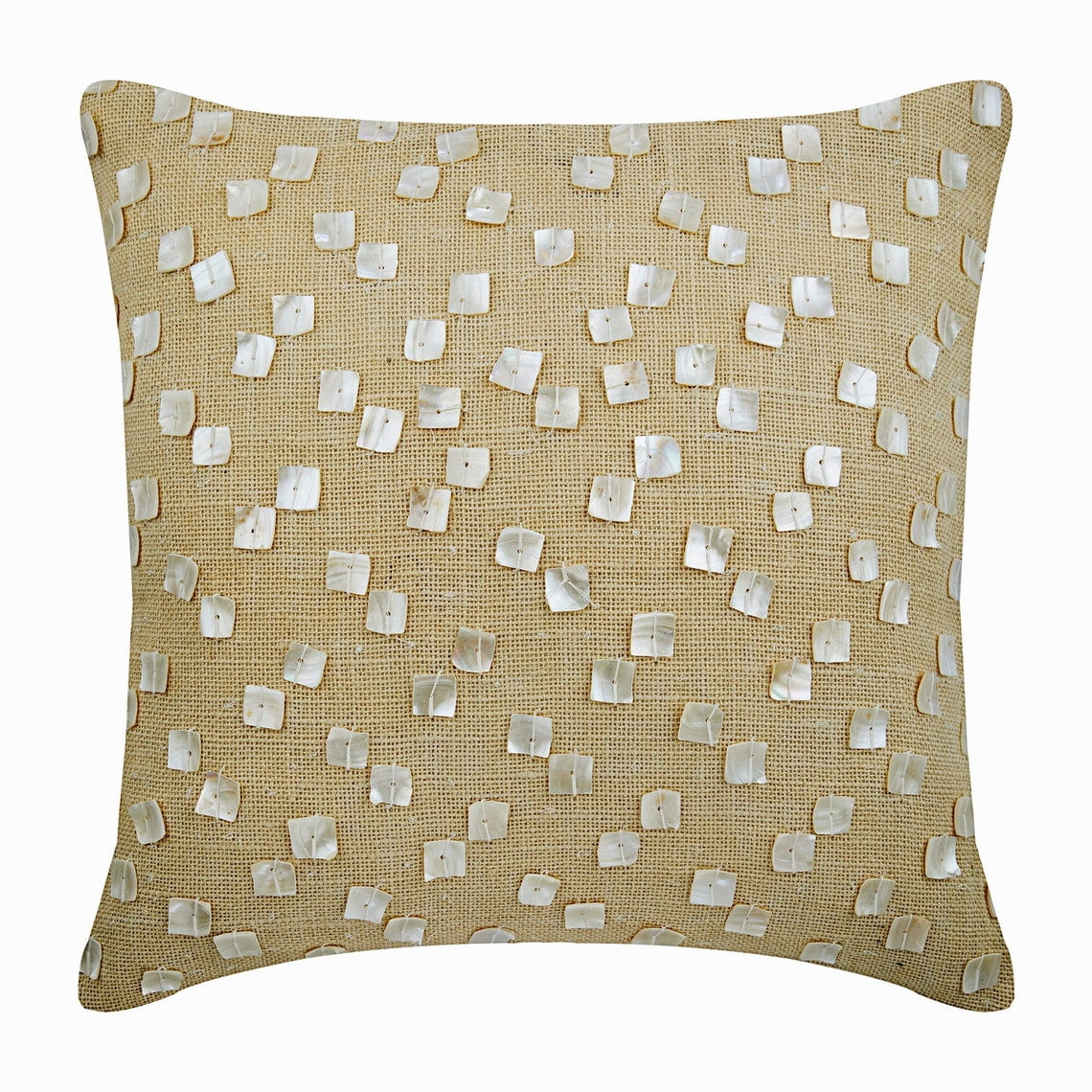 Toss Pillow Cover, Beige European Pillow Shams 26x26 inch (65x65 cm