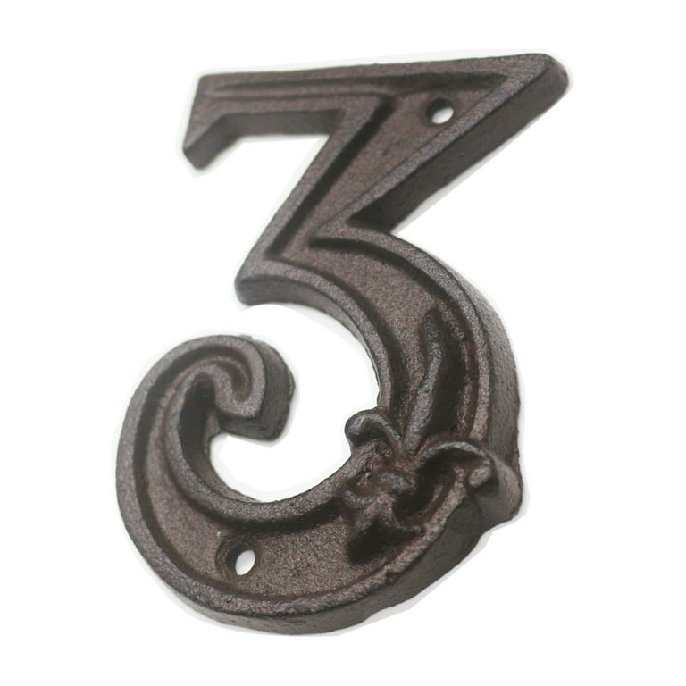3-Inch Cast Iron Letters for Wall and Mailbox - Letter L - Industrial  Design Mailbox Letters for Address Sign and House Decor - Black Brown