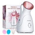 thumbnail image 1 of Vaporizador facial Amconsure Nano Ionic Face Steamer para el hogar Humidificador de niebla caliente de 100 ml para mujeres Hidratante Desatasca los poros-Kit adicional para la piel de acero inoxidable, 1 of 3