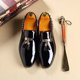 thumbnail image 2 of 2022 Primavera Otoño Zapatos de vestir para hombre Zapatos casuales de charol para hombre Mocasines de marca de lujo con remaches de borlas Zapatos de fiesta de boda para hombre (25,5 cm), 2 of 4