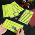 thumbnail image 3 of Waterproof Plastic Reflective Sticker Rectangle & Flat Round Green Yellow 22x23.5x0.03cm, 3 of 6