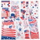 thumbnail image 1 of 100 bolsas de plástico transparentes para dulces, con estampado de bandera estadounidense, para fiestas y decoraciones del Día de la Independencia, 1 of 7