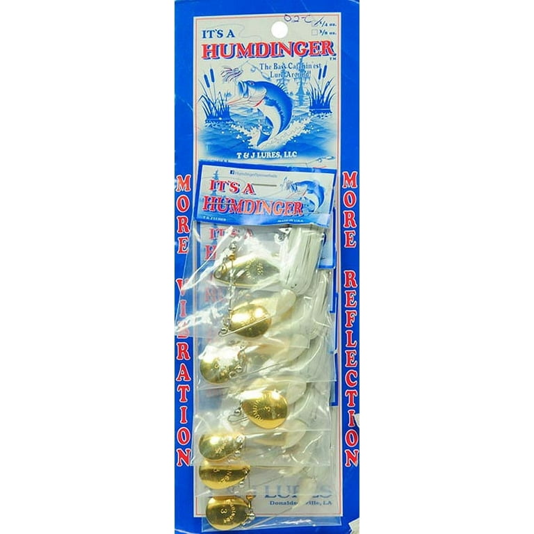 Humdinger Lures Spinnerbait, Gold Colorado & Gold Willow Blade, 1/4 oz