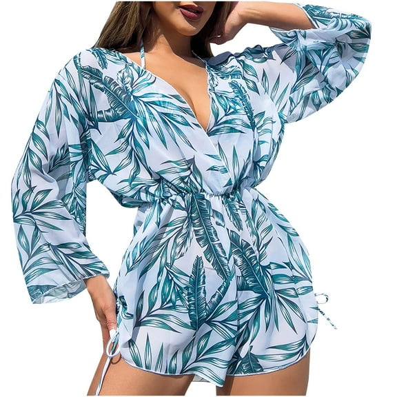 Kmdttou Summer Clearance! Womens Swimsuits 3pc Sexy Strap Swimsuit Swimsuit on Clearance!