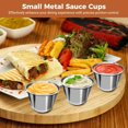 thumbnail image 2 of 100 Pcs Tasses à Sauce en Métal, Tasses à Condiments en Acier Inoxydable de 2,5oz, Ramequins en Métal Réutilisables, Petits Bols à Trempette, Tasses Rondes Individuelles pour la Maison, Restaurant, 2 of 5