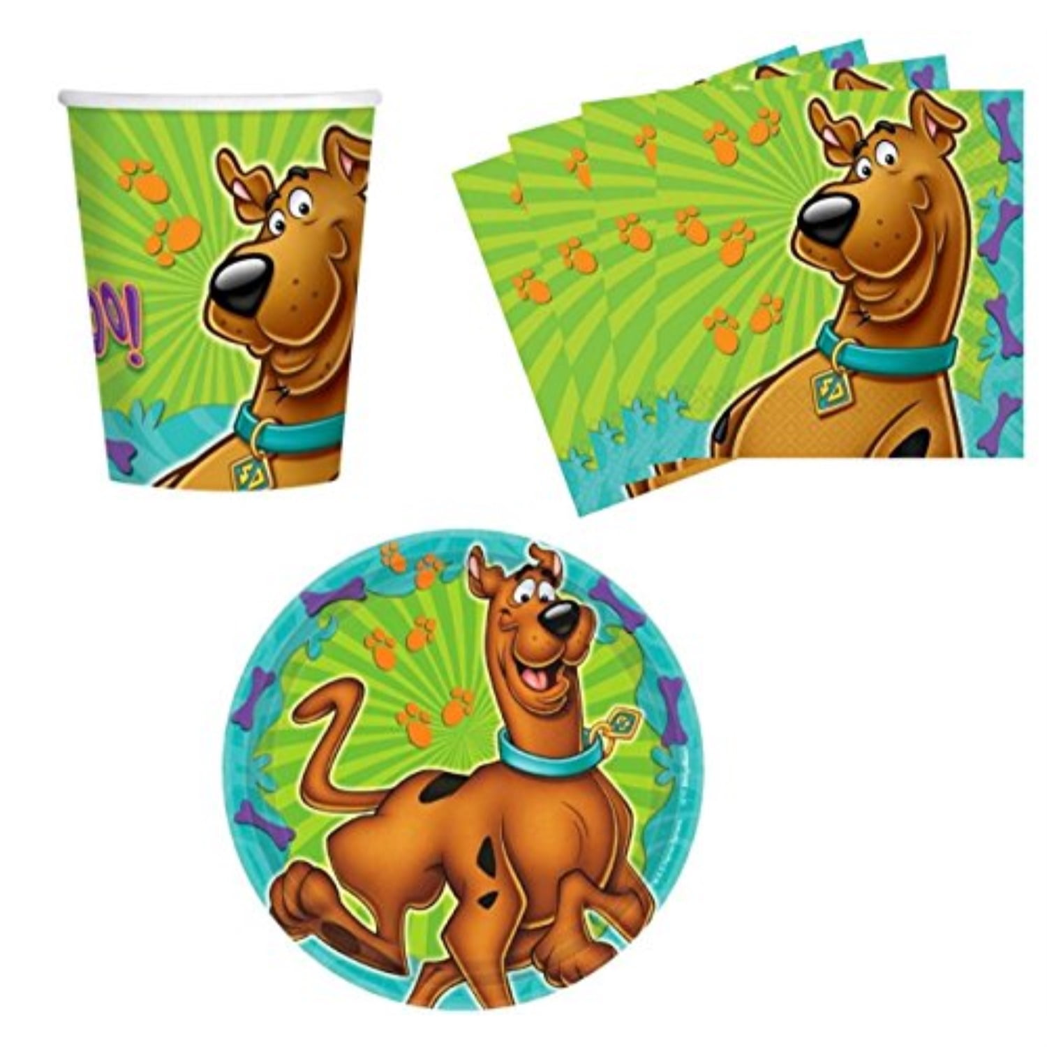amscan scoobydoo birthday party supplies set plates napkins cups kit