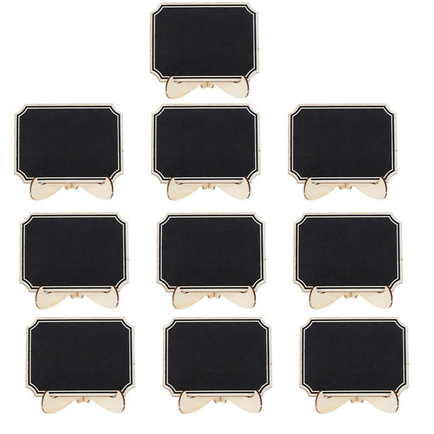 KAKOWELY 10 mini pizarras con soporte para mensajes, letreros para mesas de bodas, cenas y fiestas.