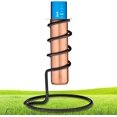 thumbnail image 4 of Medidor de lluvia de patio, medidores de lluvia flotantes de cobre: ​​medidores de medición de lluvia de agua de cobre duraderos para jardín, patio, césped, exterior 8 * 8 * 40 cm TUNC Sencillez, 4 of 5