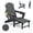 Adjustable Backrest-Gray, variant on Erinnyees Folding Adirondack Chair with Retractable Ottoman, HDPE All-Weather Fire Pit Chair with 2 Cup Holders, Outdoor Chair for Deck Patio Garden Backyard Lawn (Grey)