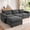 dark gray, variant on DoMaDing 109" Cloud Sectional L Shaped Sofa with Ottoman, Chenille Modular Couch for Living Room, Dark Gray