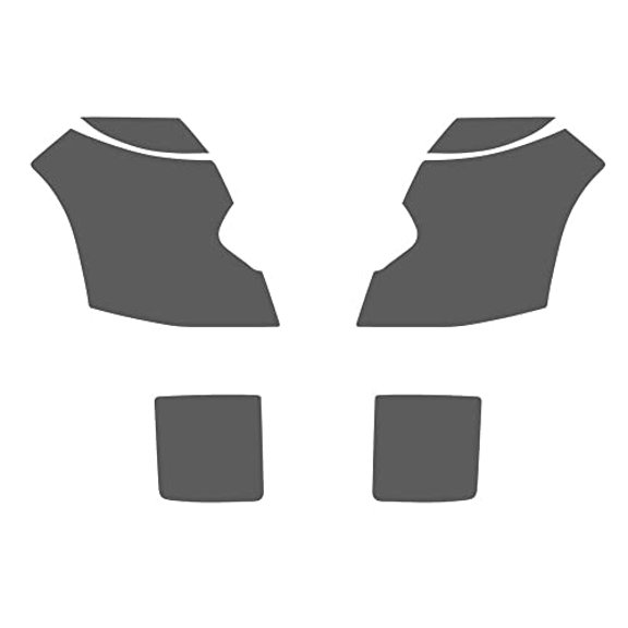 Rtint Fog Light Tint Covers Compatible with Cadillac CTS 2003-2007 (Sedan) - Matte Smoke