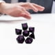 thumbnail image 5 of Dados digitales/juego de varios lados D4 D6 D8 D10 D12 D20 para TRPG púrpura 7 piezas, 5 of 7