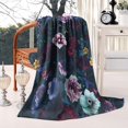 thumbnail image 4 of Pioneer Flower Floral Print Pattern Blanket,Comfortable Soft Lamb Wool Throw Blanket,All Season,Warm Lightweight Blankets for Sofa Bed Couch Living Room Chair,50"x60", 4 of 4