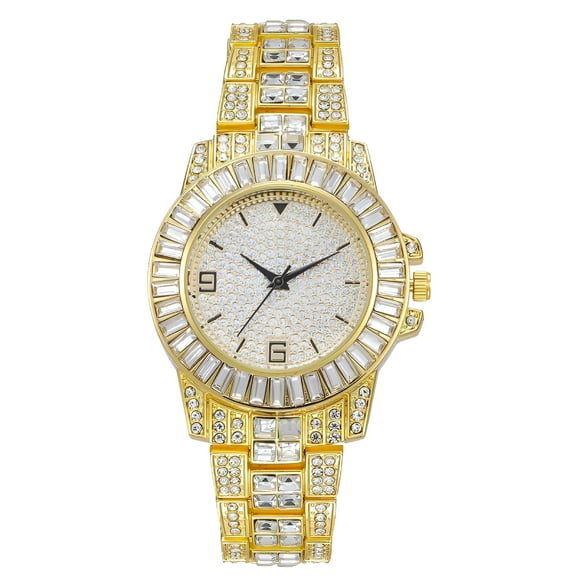 DESIGNICE Women's Waterproof Luminous Date Watch,Gold Watch for Swimming