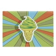 thumbnail image 1 of Art Cutting Board, Hand Drawn Ice Cream on Cone with Colorful Rays Coming out from the Middle, Decorative Tempered Glass Cutting and Serving Board, Large Size, Lime Green Multicolor, by Ambesonne, 1 of 1