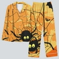 thumbnail image 2 of Enjoytime Halloween Women Pajama Sets Vintage Printed Long Sleeve Button Down Blouses Casual Pants Loungewear Loose Soft Comfy Sleepwear, 2 of 5