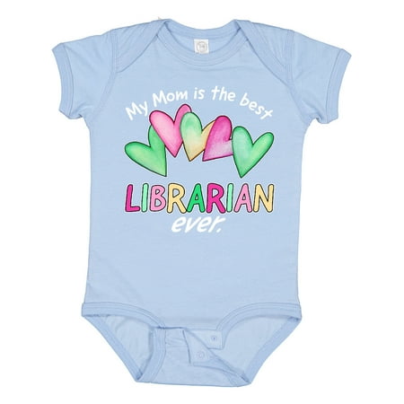

Inktastic My Mom is the Best Librarian Ever Gift Baby Boy or Baby Girl Bodysuit