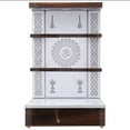 thumbnail image 4 of Pooja Mandir Wooden Textured Temple | Mandir With Drawer Cabinets | Mandir With LED Lights | Temple Puja Mandir For Hone And Office|Mandap, 4 of 4