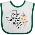 thumbnail image 3 of Inktastic Texas Home is Where The Heart is with Watercolor Floral Girls Baby Bib, 3 of 4