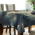 thumbnail image 5 of Yayeee Tablecloths 54" x 54" Rectangle Wrinkle Resistant Party Table Cover, Beige Floating Whale, 5 of 8