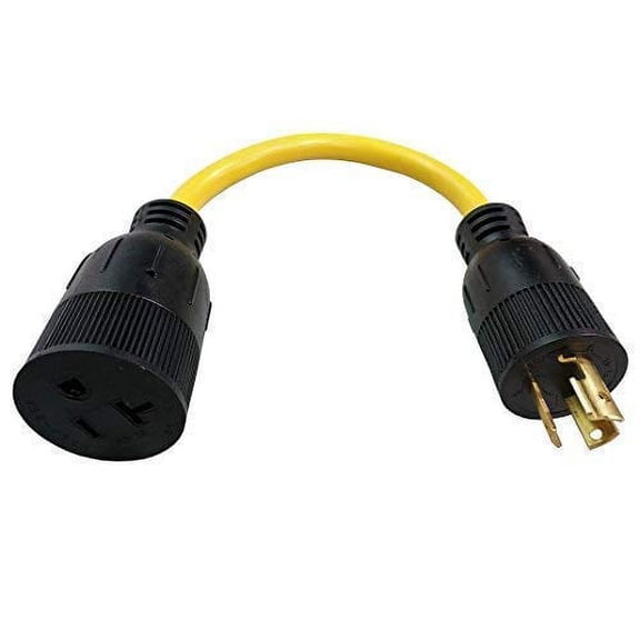 Parkworld 886351 Adapter Cord Locking L6-15 Plug to 5-15 (5-20) Receptacle Output 250V (8 inch)