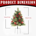 thumbnail image 3 of Christmas Holiday Planter Filler, Battery Operated Pre-Lit Artificial Christmas Trees with LED Lights, Outdoor Pathway Christmas Tree with Red Berries Pine Cones for Porch Driveway Yard Garden Decor, 3 of 9