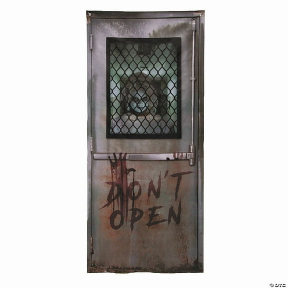 71" Asylum Door Cover Halloween Decoration