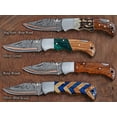 thumbnail image 6 of Personalized Handmade Copper Damascus Folding Knife for Men- Copper Anniversary Pocket Knife - Groomsman Gift Knife- Outdoor, Camping, Hunting & Survival Gift for Him, 6 of 8