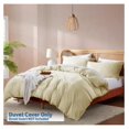 thumbnail image 2 of Twin Duvet Cover Set - Soft Double Brushed Vanilla Yellow Duvet Cover Twin, 2 Piece Twin/Twin XL Duvet Cover with Button Closure, 1 Duvet Cover 68x90 inches and 1 Pillow Sham, 2 of 9