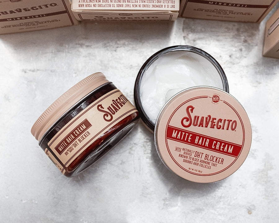 Suavecito Matte Hair Cream with DHT Blocker, 4 oz