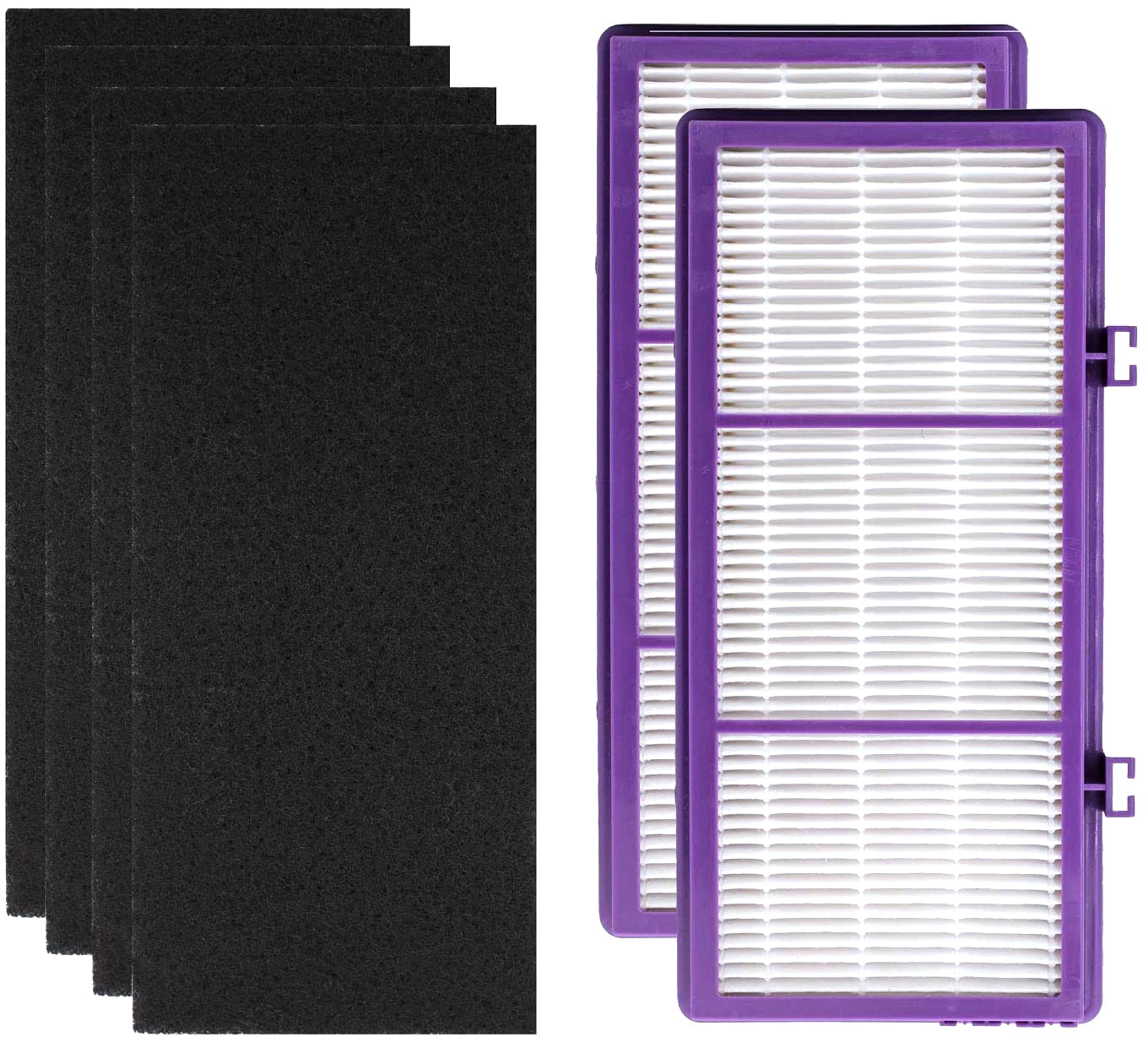 HEPA D Filter for Holmes AER1 HAPF300/HAP30 (4 Pack + 8 Pre-Carbon Sheet)