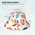 thumbnail image 6 of Naloa Autumn Pumpkins Fall Leaves Reflective Double-Sided Bucket Hat, Sun Hat, Soft and Breathable for Gardening, Beaching, Camping, Hiking, Fishing, 6 of 9