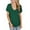 Green, variant on ONLYSHE Womens Summer V Neck T Shirts Short Sleeve Loose Fit Basic Tunic Tops Blouse
