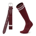 thumbnail image 2 of AWAYTR Adjustable Youth Baseball Belt and Socks Set Maroon, 2 of 10