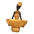thumbnail image 4 of Figura de mujer africana - Decoración de escritorio - Bandeja de almacenamiento - Centro de mesa - Dulcero - Bandeja de joyería - Decoración, 4 of 8