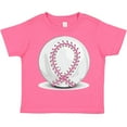 thumbnail image 3 of Inktastic Pink Breast Cancer Ribbon Baseball Boys or Girls Toddler T-Shirt, 3 of 5