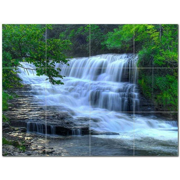 Waterfalls Ceramic Tile Mural Kitchen Backsplash Bathroom Shower 401789-XL43