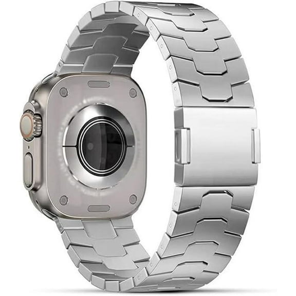 Titanium Magnetic Apple Watch Band 49mm-38mm - Adjustable Metal Strap