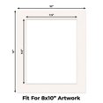 thumbnail image 2 of Silver Mist Picture Frame Mat for 10x12 Frames - Fits 8x10 Photos - 10 Mats, 2 of 7
