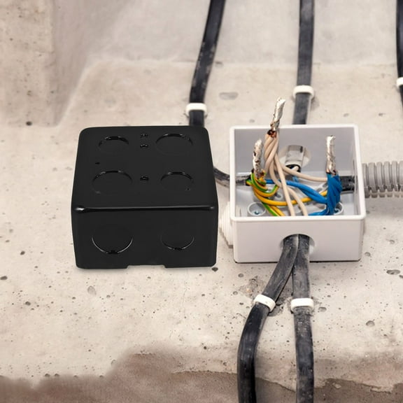 MLINS Waterproof Floor Receptacle Floor Outlet Electrical Box Outlet Box Black Electric Box for Living Room for Home Decor Installation