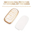 thumbnail image 3 of OFFCURVE for Jeep Key Fob Cover, Soft Full Protection Key Case Shell Compatible with Jeep Smart Key 3 4 5 Buttons Protector (White), 3 of 9