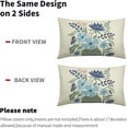 thumbnail image 4 of Sage Green Blue Pink Floral Pillow Covers 12x20 Set of 2 Spring Flower Print Decorative Throw Pillow Cases Outdoor Farmhouse Decoration for Sofa Couch Bed, 4 of 6