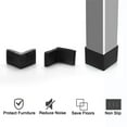 thumbnail image 6 of Uxcell Antislip Rubber L Shape 40mm x 40mm Chair Foot Cover Table Furniture Leg Protector Balck 5 Pcs, 6 of 7
