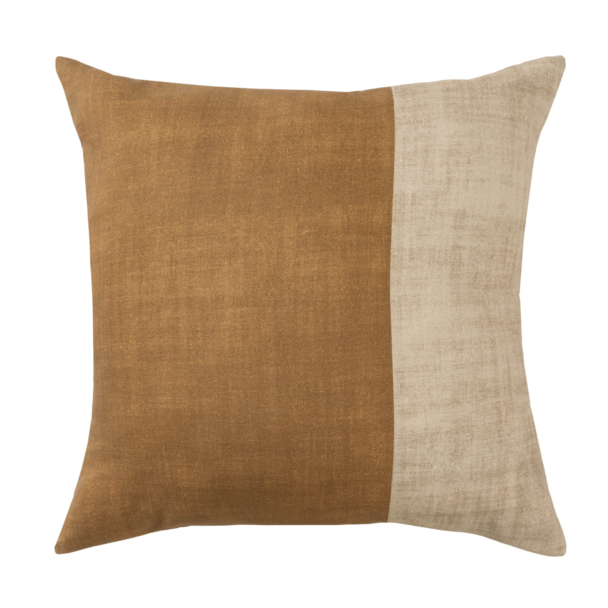 Harlow Hill 24" x 24" Almond/Beige Patchwork Cotton Adult Decorative Throw Pillow