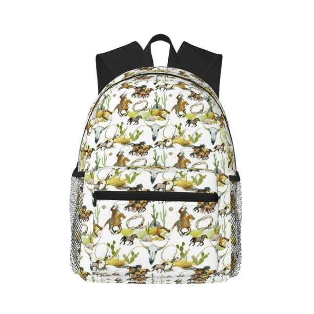 Easygdp Wild West Western Mochila Casual para Portátil, Mochila para Escuela, Viajes, Negocios