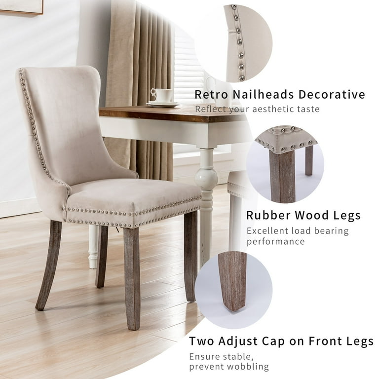 Beige Dining Chairs Set of 6 Kitchen Dining Room Chairs Set of