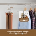 thumbnail image 5 of Z ZEDODIER 2 Pack Metal Belt Organizer for Closet, Rotating Hanger Holds up to 48 Belts, Silver, 5 of 6